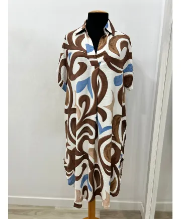 Vestido marron Dakar - Vestidos Tallas Grandes