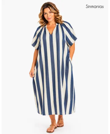 Vestido rayas Mastil - Vestidos Tallas Grandes