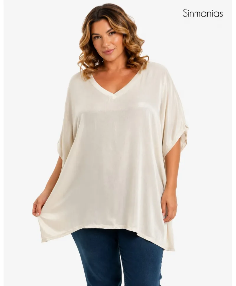 Camiseta rasete Bea - Ropa tallas grandes mujer moderna