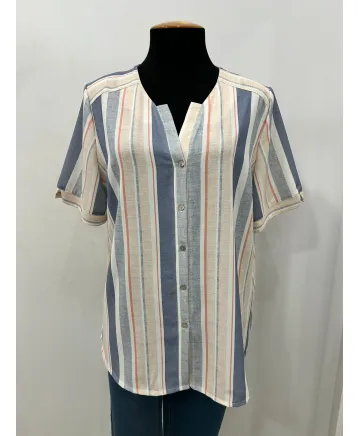 Camisa pico Moraira - Ropa tallas grandes mujer moderna