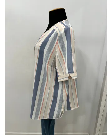 Camisa pico Moraira - Ropa tallas grandes mujer moderna
