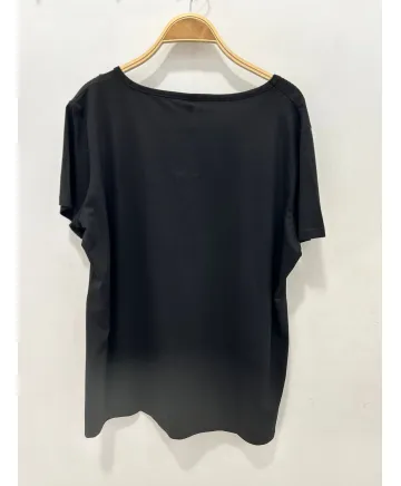 Camiseta negra Cat - Ropa tallas grandes mujer moderna