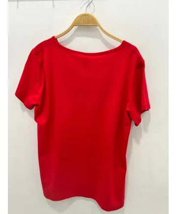 Camiseta roja Cat - Camisetas y Tops Tallas Grandes