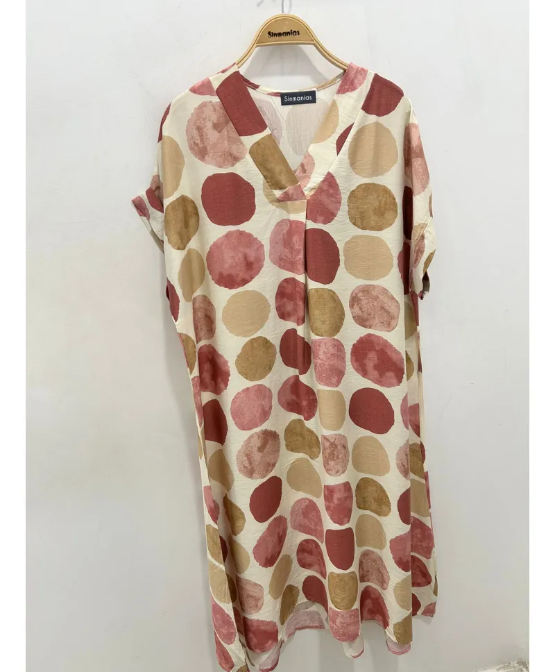 Vestido rosa Dubai - Ropa tallas grandes mujer moderna