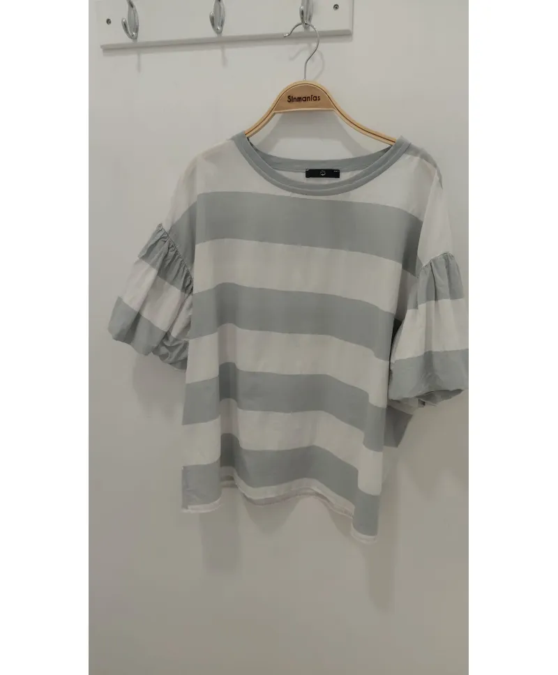 Camiseta rayas Almudena - Ropa tallas grandes mujer moderna