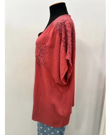 Camiseta encaje Lola - Ropa tallas grandes mujer moderna