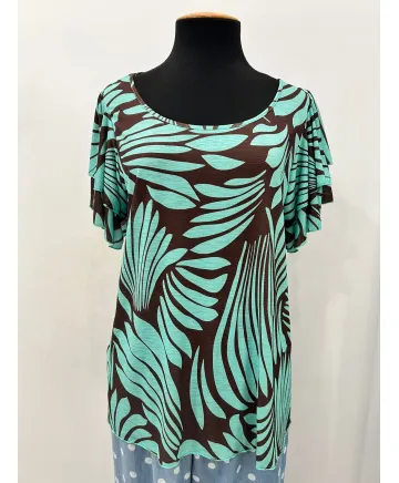 Camiseta  volante  Bombay - Ropa tallas grandes mujer moderna