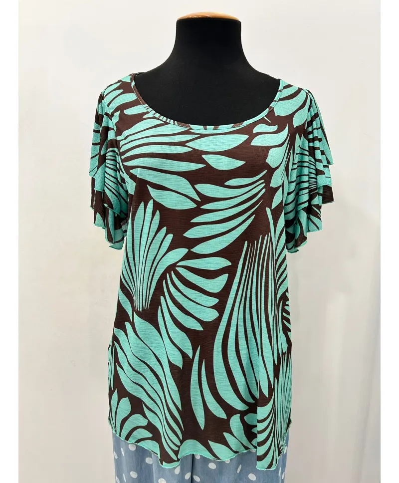 Camiseta  volante  Bombay - Ropa tallas grandes mujer moderna