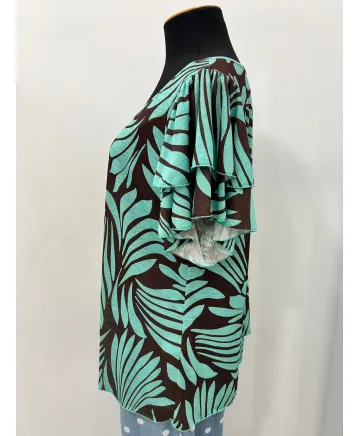 Camiseta  volante  Bombay - Ropa tallas grandes mujer moderna