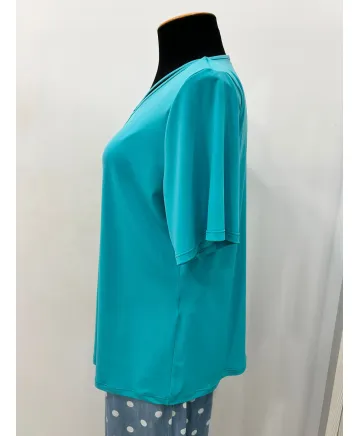 Camiseta turquesa Joya - Camisetas y Tops Tallas Grandes