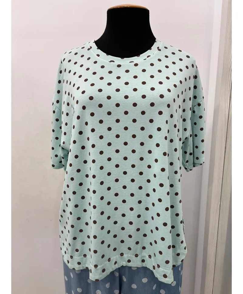 Camiseta puntitos Amada - Camisetas y Tops Tallas Grandes