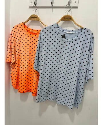 Camiseta puntitos Amada - Camisetas y Tops Tallas Grandes