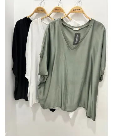 Camiseta raso Luna - Camisetas y Tops Tallas Grandes