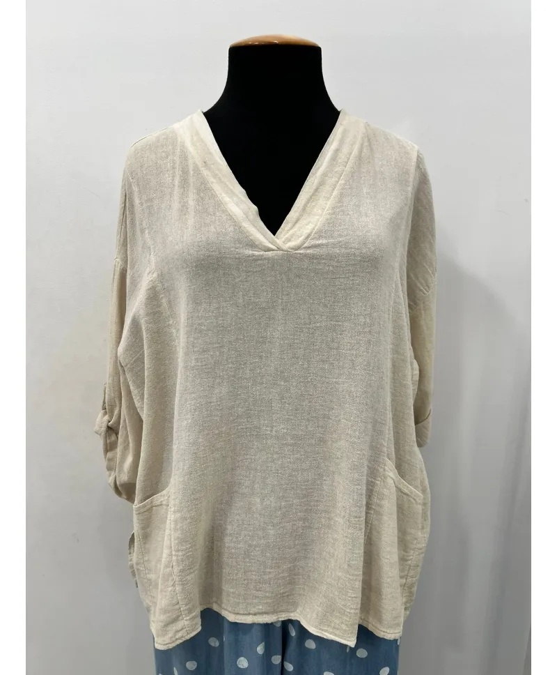 Blusa eco Samanta - Ropa tallas grandes mujer moderna