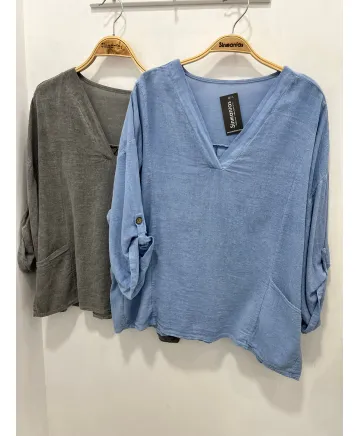 Blusa eco Samanta - Ropa tallas grandes mujer moderna