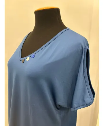 Camiseta azul Open - Camisetas y Tops Tallas Grandes