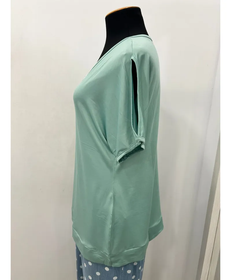 Camiseta verde Open - Camisetas y Tops Tallas Grandes