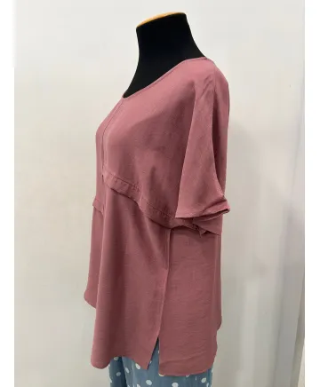 Blusa rosa Esther - Blusas Tallas Grandes