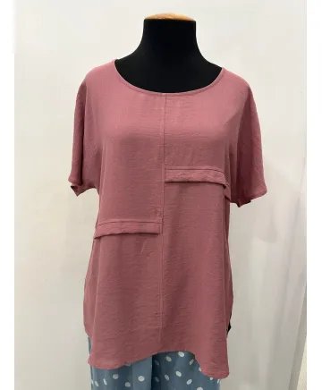 Blusa rosa Esther - Blusas Tallas Grandes
