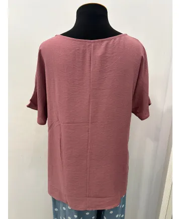 Blusa rosa Esther - Blusas Tallas Grandes
