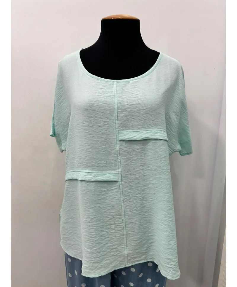 Blusa verde Esther - Blusas Tallas Grandes