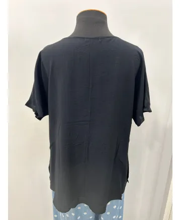 Blusa negra Esther - Blusas Tallas Grandes