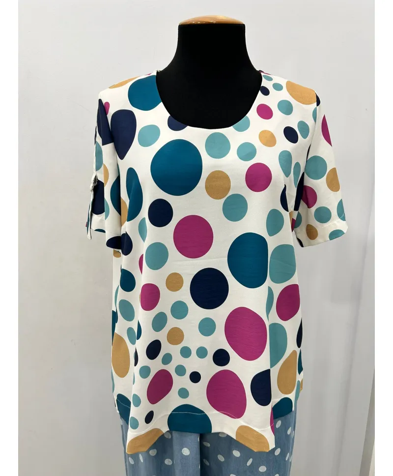 Blusa hebilla Pompas - Blusas Tallas Grandes