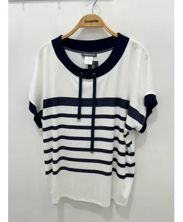 Camiseta cordón Katy - Camisetas y Tops Tallas Grandes