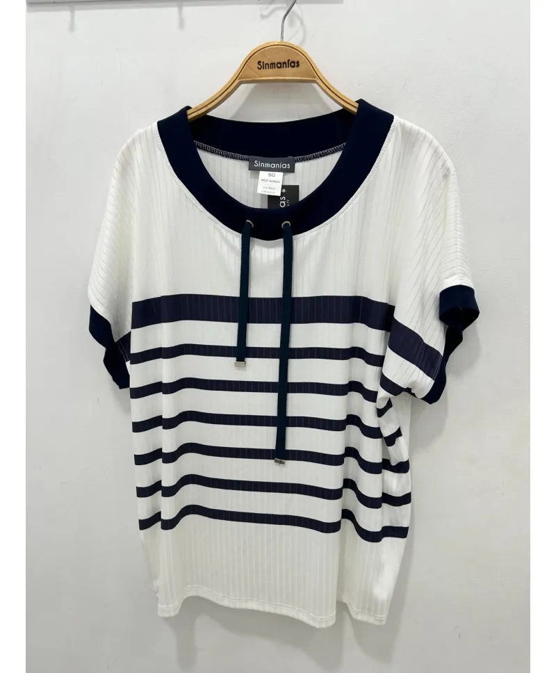 Camiseta cordón Katy - Camisetas y Tops Tallas Grandes