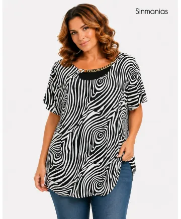 Camiseta estampada Cadena - Camisetas y Tops Tallas Grandes
