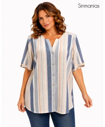 Camisa pico Moraira - Camisas Tallas Grandes