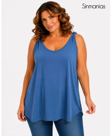 Top azul Open - Tops