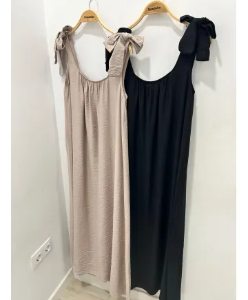 Vestido largo Lazos - Ropa tallas grandes mujer moderna