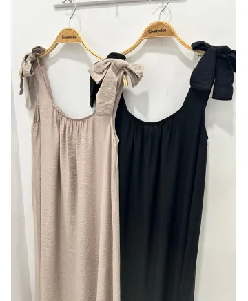 Vestido largo Lazos - Ropa tallas grandes mujer moderna