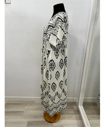 Vestido Beige Pancho - Ropa tallas grandes mujer moderna
