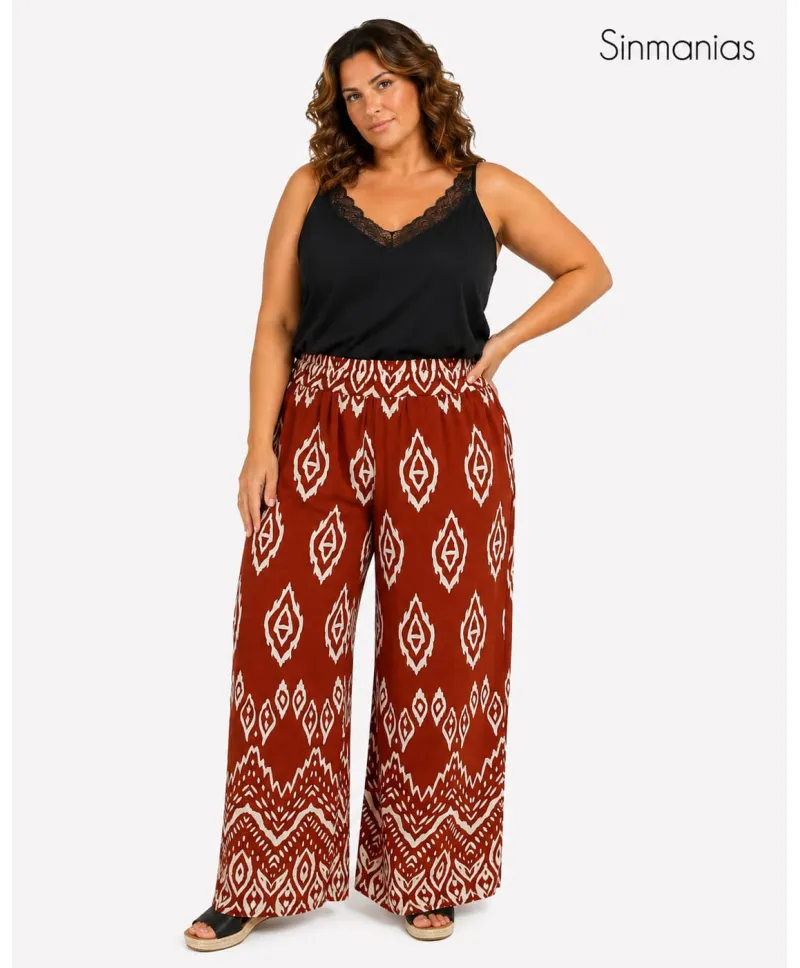 Pantalón teja Pancho - Pantalones Tallas Grandes