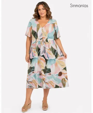 Vestido estampado Dulzura - Vestidos Tallas Grandes
