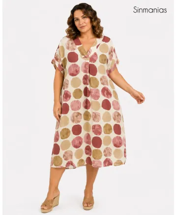 Vestido rosa Dubai - Vestidos Tallas Grandes
