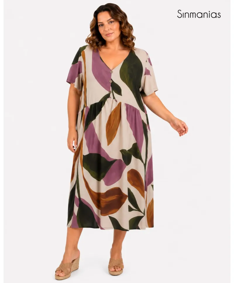 Vestido estampado  Eden - Vestidos Tallas Grandes