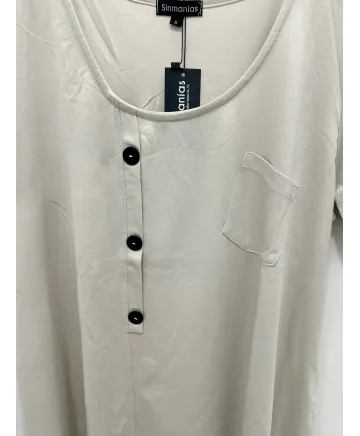 Camiseta beige Marimar - Camisetas y Tops Tallas Grandes