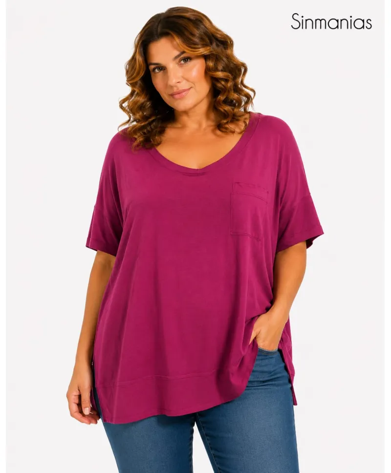 Camiseta buganvilla Desigual - Camisetas y Tops Tallas Grandes