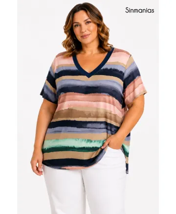 Camiseta punto Tizas - Camisetas y Tops Tallas Grandes
