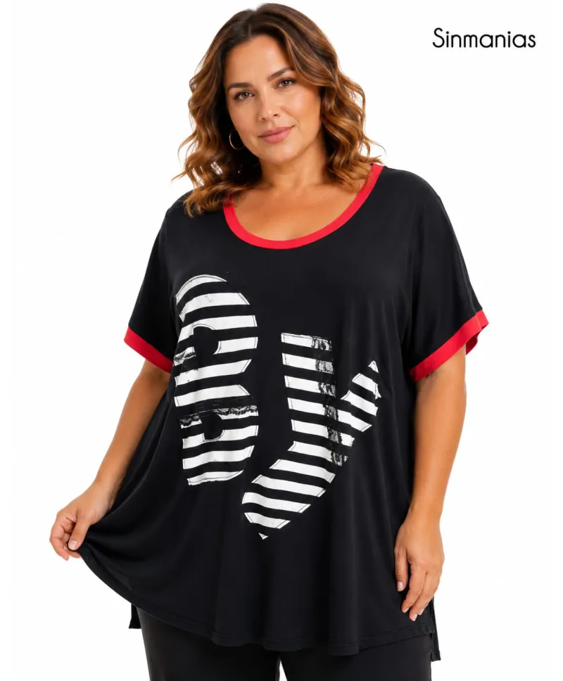 Camiseta larga By - Camisetas y Tops Tallas Grandes