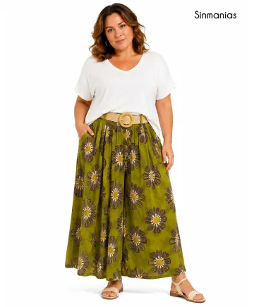 Pantalon estampado Gilda - Pantalones Tallas Grandes