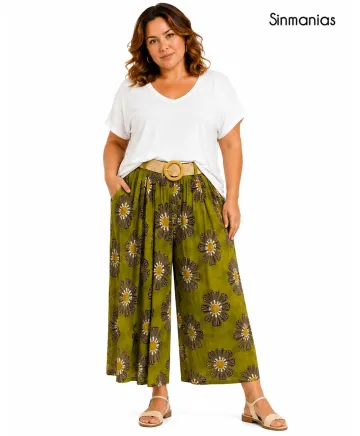 Pantalon estampado Gilda - Pantalones Tallas Grandes