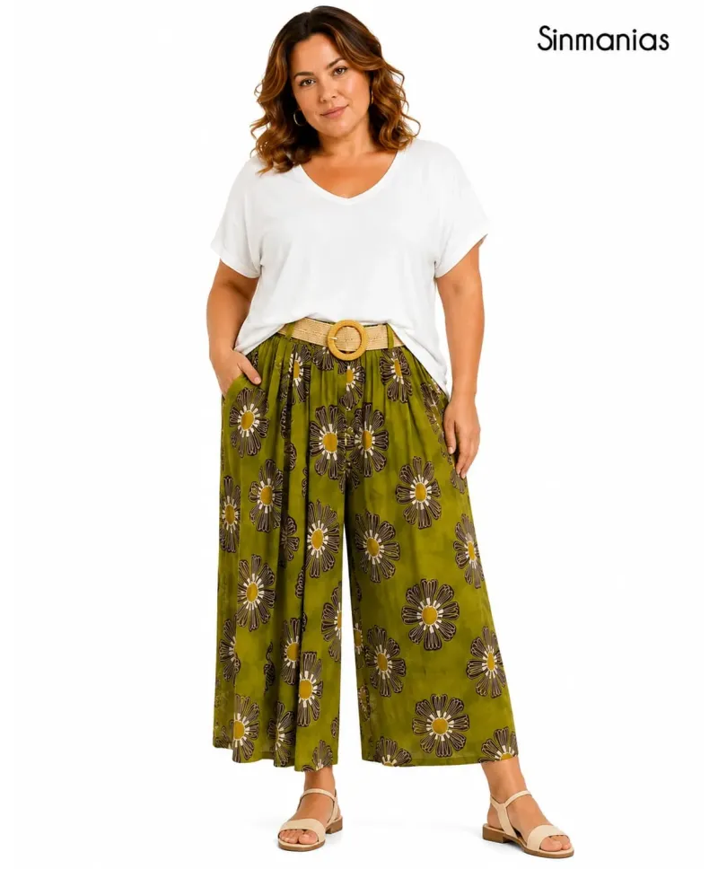 Pantalon estampado Gilda - Pantalones Tallas Grandes