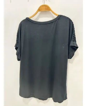 Camiseta lino Clavel - Camisetas y Tops Tallas Grandes
