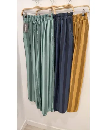 Pantalon rayas Pasiflora - Camisas Tallas Grandes