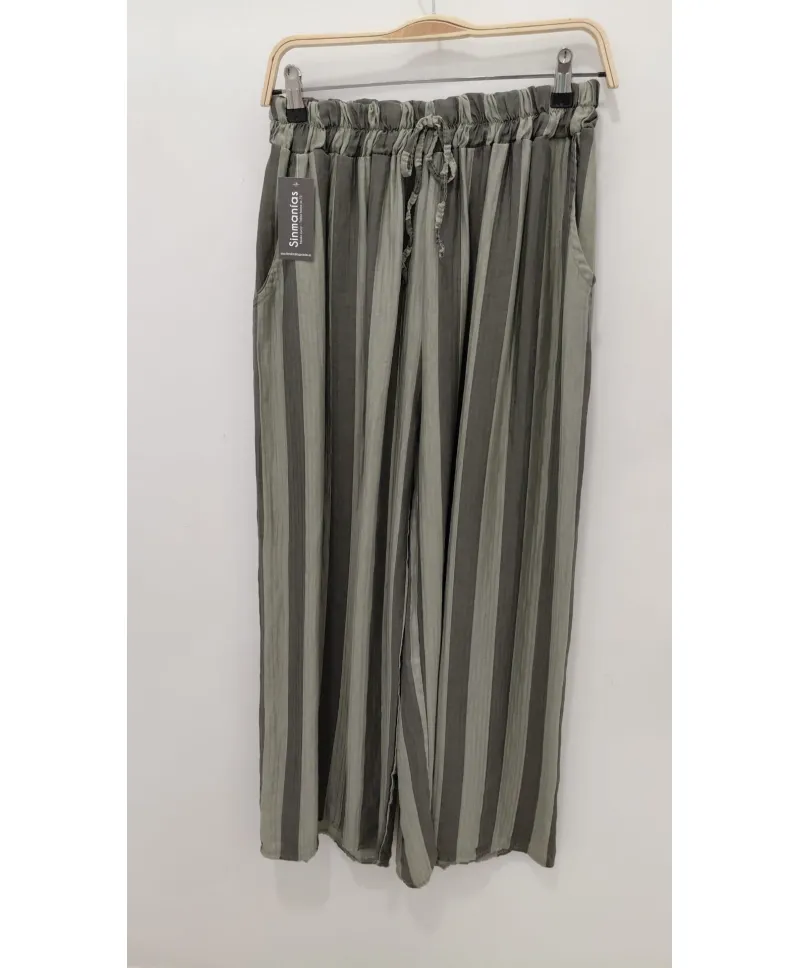 Pantalon rayas Pasiflora - Camisas Tallas Grandes