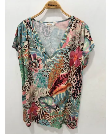 Camiseta estampada  Selva - Ropa tallas grandes mujer moderna